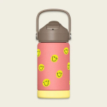 Trinkflasche smile pink gelb