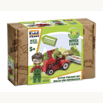 KC1113 Roter Trecker mit Walze und Mähbalken