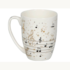 Porzellan-Tasse Noten - All about music