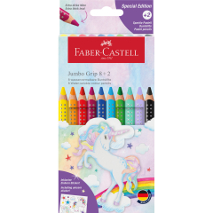 FaberCastell Buntstifte Jumbo Grip Einhorn 8+2 Kartonetui