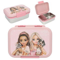 TOPModel Brotdose Edelstahl Hund und Katze rosa