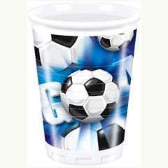Fußball blau Becher