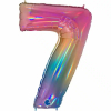 Folienballon Glitter regenbogen/holografisch 7