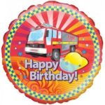 Folienballon Happy Birthday Feuerwehr