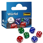 Idena Würfel 6er Set bunt
