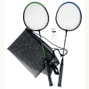 Badminton Spiel Garnitur 3 teilig schwarz