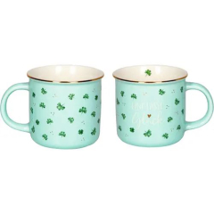Porzellan-Tasse Glücksklee