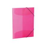 Sammel-/Gummizugmappe A3 transl. PP pink