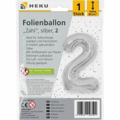 Folienballon  80cm silber 2