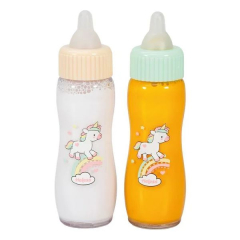 Magische Puppen-Trinkflasche Set Einhorn