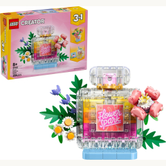 31383 Parfümflasche mit Blumendeko
