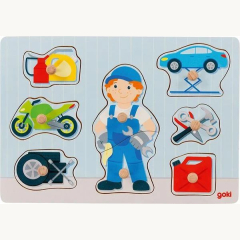 goKi Steckpuzzle Automechaniker