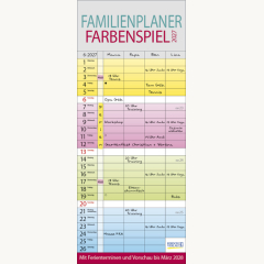 Familienplaner Farbenspiel 19x46