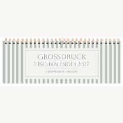 Tischquerkalender Großdruck Streifen