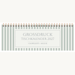 Tischquerkalender Großdruck Streifen