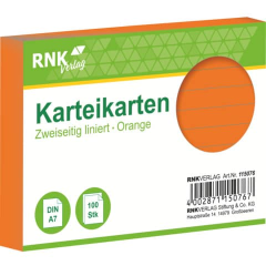 Karteikarten A7 liniert orange