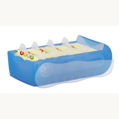 Karteikasten Croco A8 blau transp.