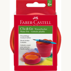 Faber-Castell  Wasserbecher Clic & Go rot